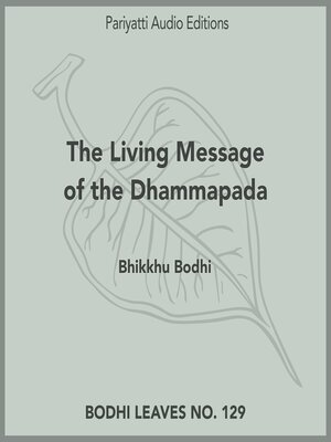 cover image of The Living Message of the Dhammapada